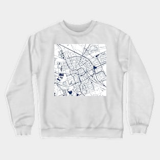 Kopie von Kopie von Kopie von Kopie von Kopie von Kopie von Kopie von Lisbon map city map poster - modern gift with city map in dark blue Crewneck Sweatshirt